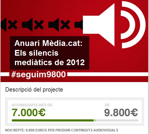 L’Anuari Mèdia.cat 2013 molt a prop de finançar la seva part audiovisual