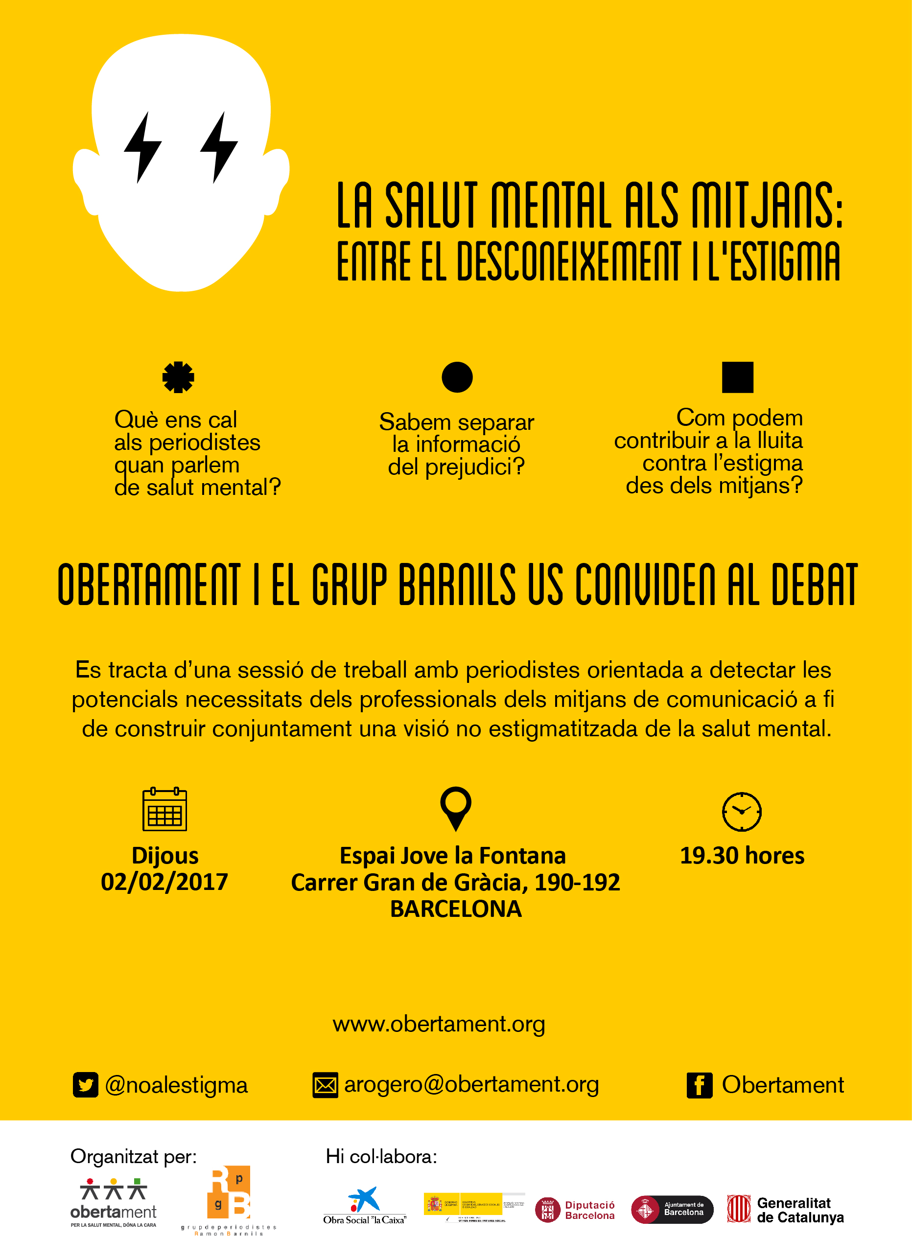 La salut mental als mitjans. Un taller del Grup Barnils i Obertament per a periodistes