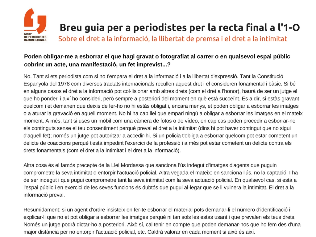 Breu guia per a periodistes per la recta final a l’1-O