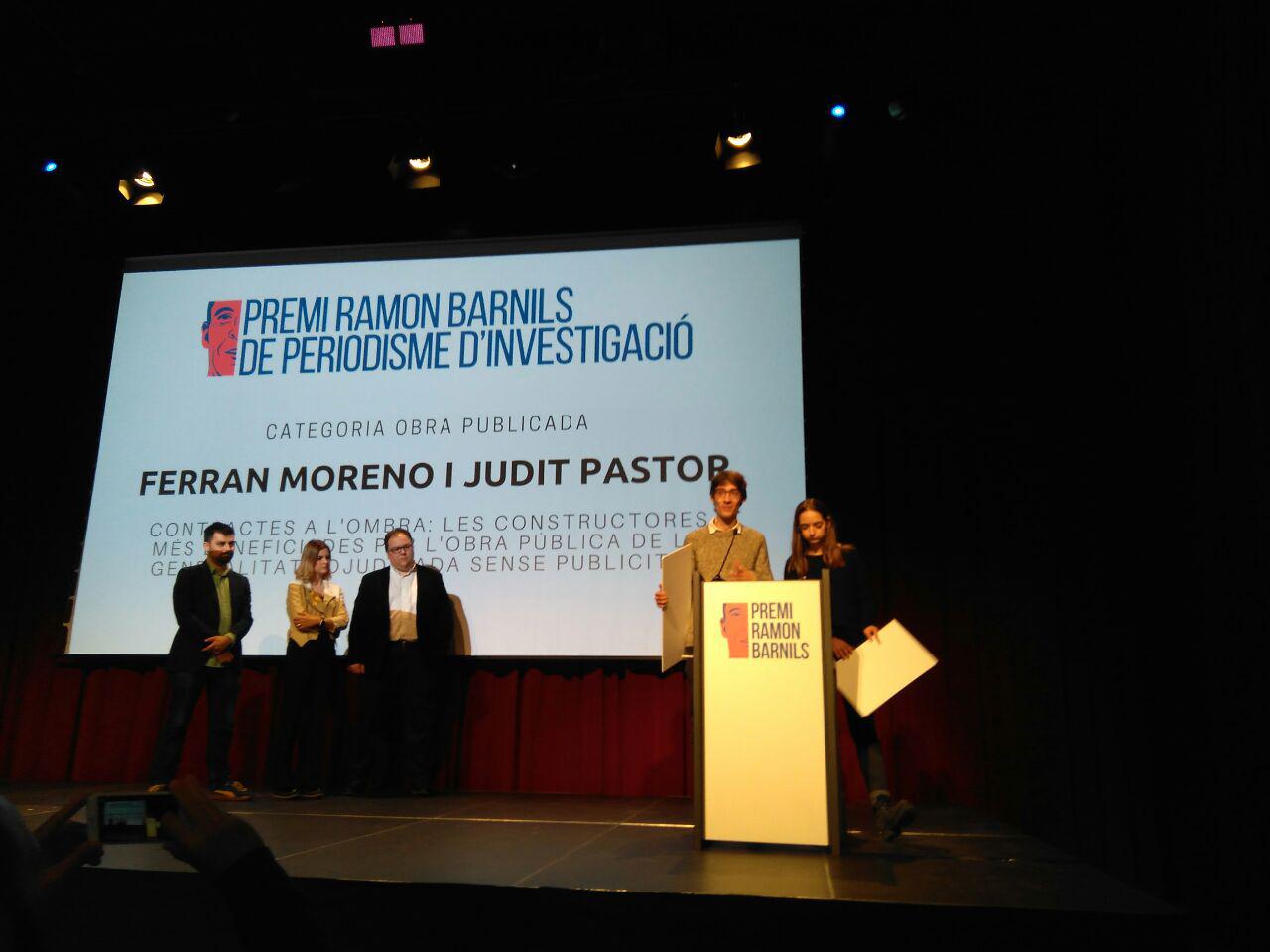El Premi Ramon Barnils guardona les investigacions sobre l’opacitat de les administracions i les noves formes d’explotació laboral