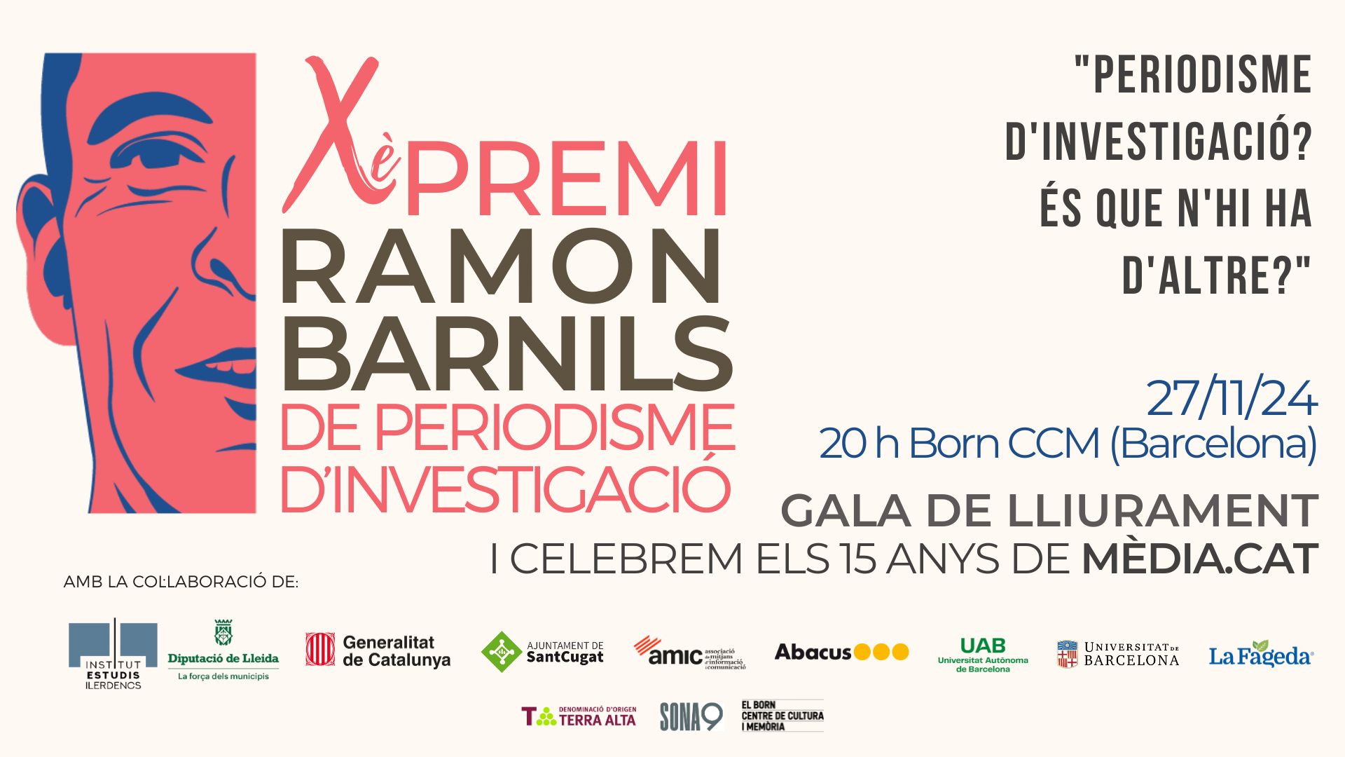 El 27 de novembre, vine a celebrar el 10è Premi Barnils!