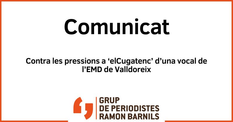 Contra les pressions a ‘elCugatenc’ d’una vocal de l’EMD de Valldoreix